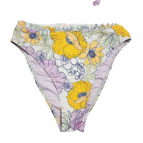 Cupshe Floral Print Bikini Set Underwire Top Swimsuit High-Waist Bottoms Size M - Picture 5 of 6
